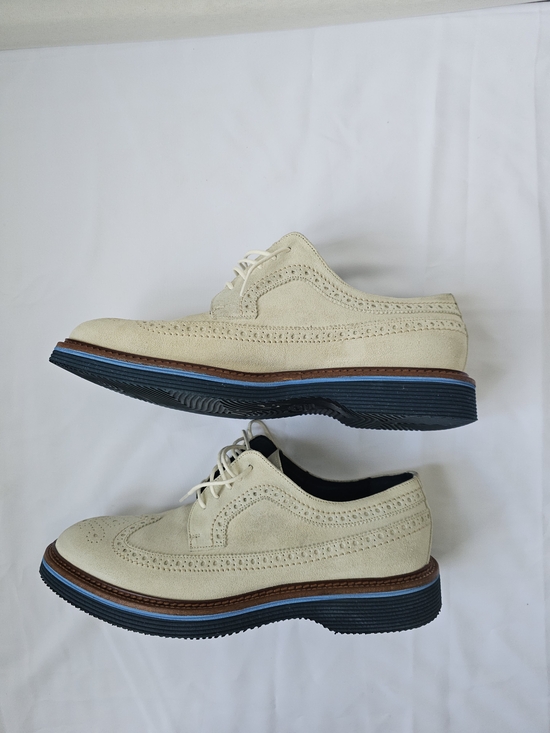 Johnston & Murphy Light Beige Suede Wingtip Derbys main image 7